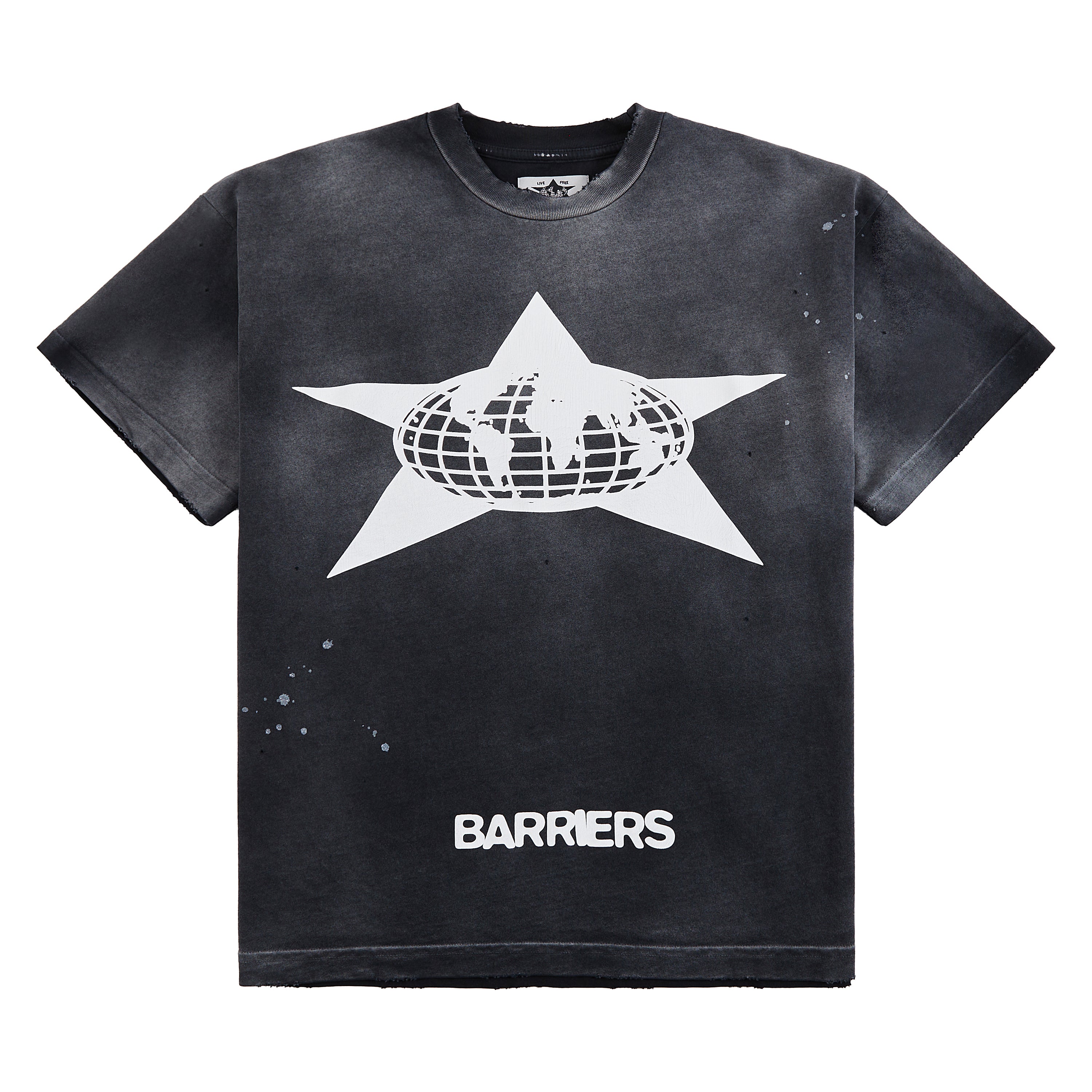 Distressed Star Tee | Vintage Black – Capsule NYC