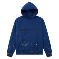 Sequin Splatter Paint Hoodie | Blue