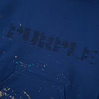 Sequin Splatter Paint Hoodie | Blue