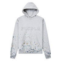 Embroidered Paint Hoodie | Grey