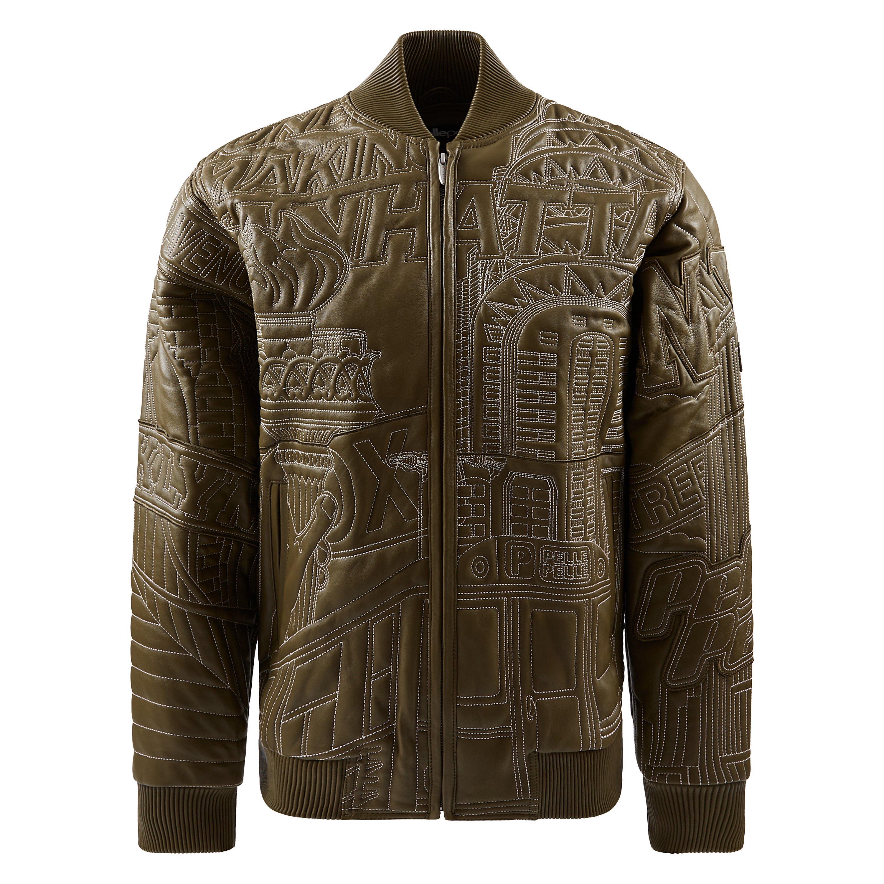 NYC Boro Quilted Jacket | Olive/Ivory – Capsule NYC