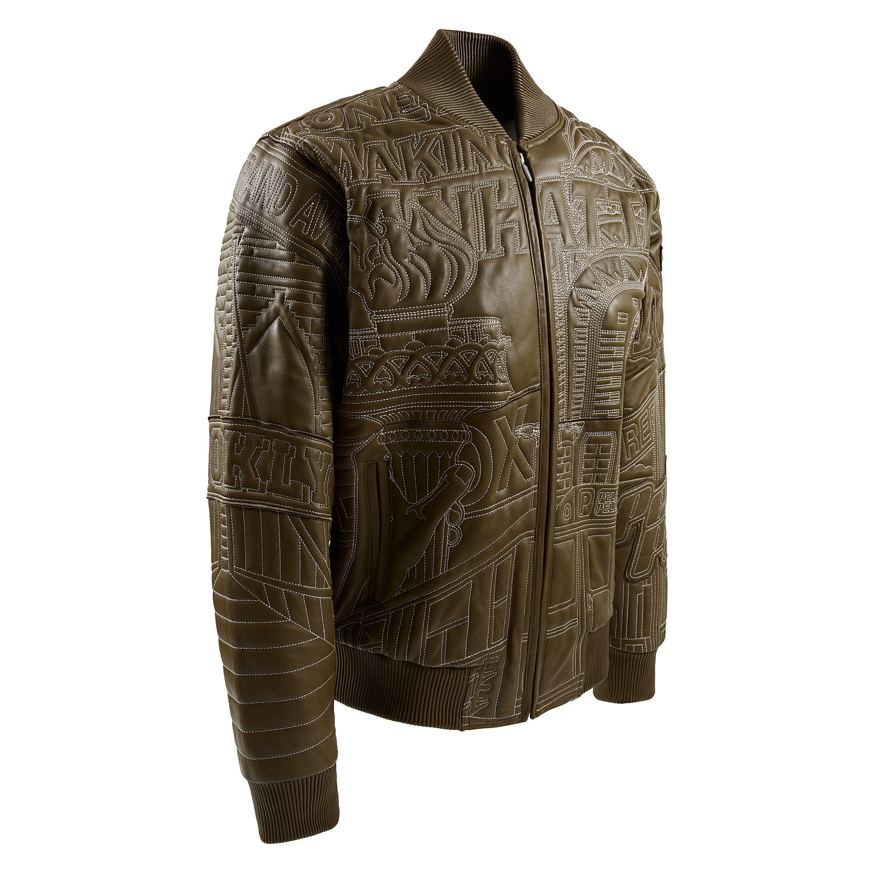 NYC Boro Quilted Jacket | Olive/Ivory – Capsule NYC