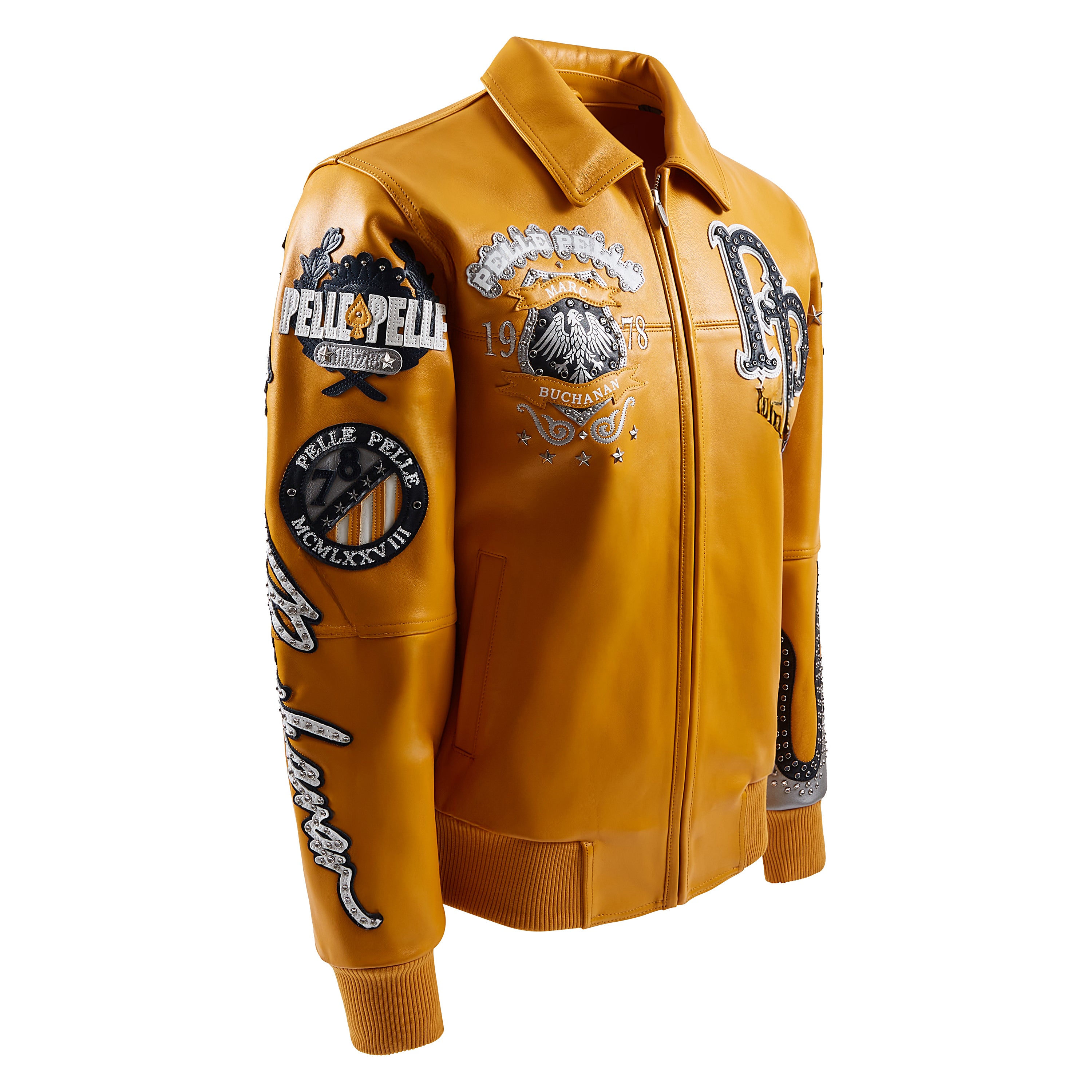 World Famous Pelle Jacket | Maize/Navy/White/Silver – Capsule NYC