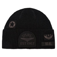 Tonal Patch Watch Beanie | Black