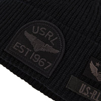 Tonal Patch Watch Beanie | Black
