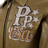 Stars and Striped Jacket | Olive/Black/Silver Metallic