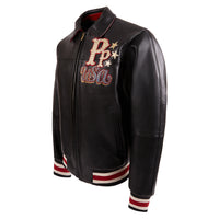 Stars and Striped Jacket | Black/Cabernet/Ivory/Gold Foil