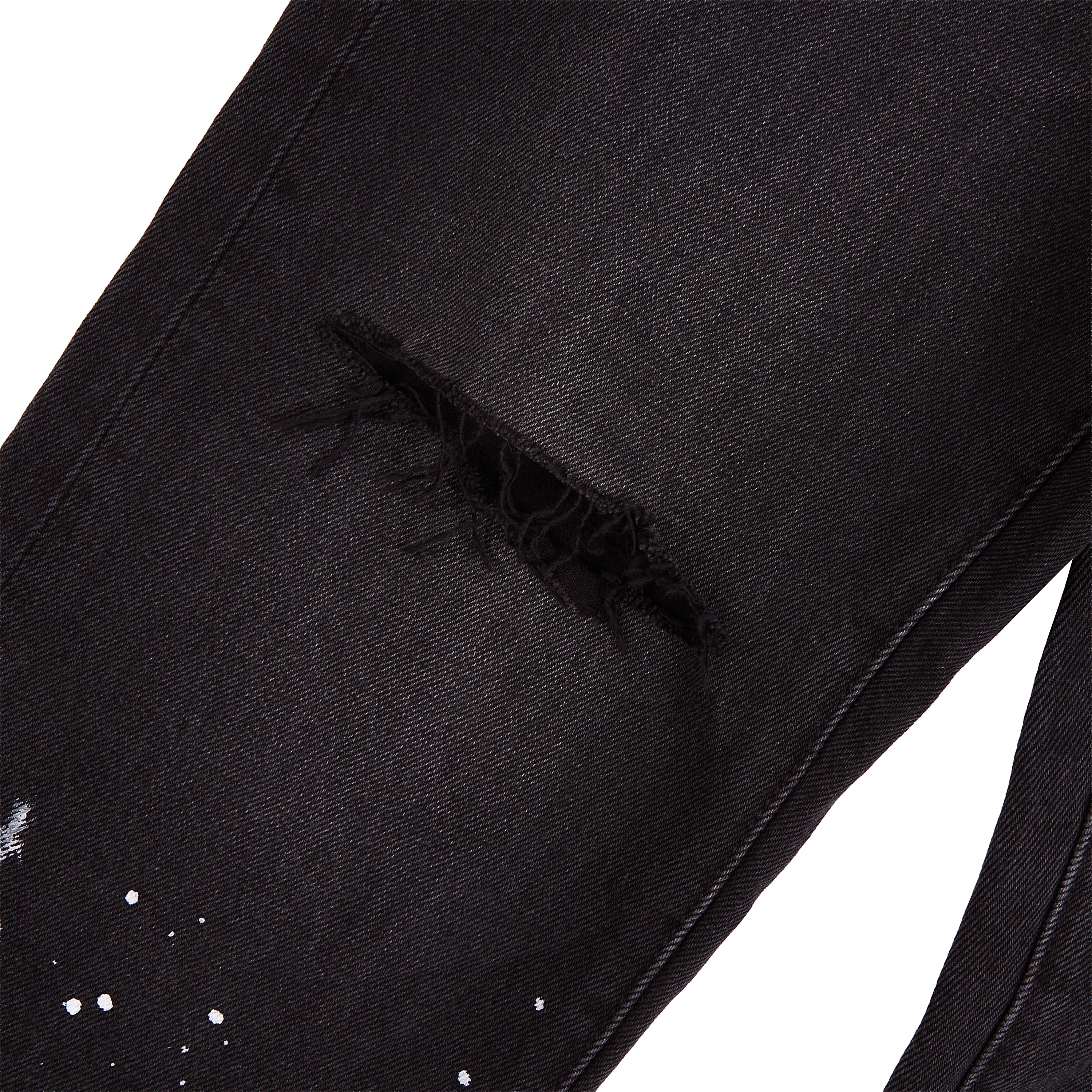 Knee Slit Paint Splatters Denim – Capsule NYC