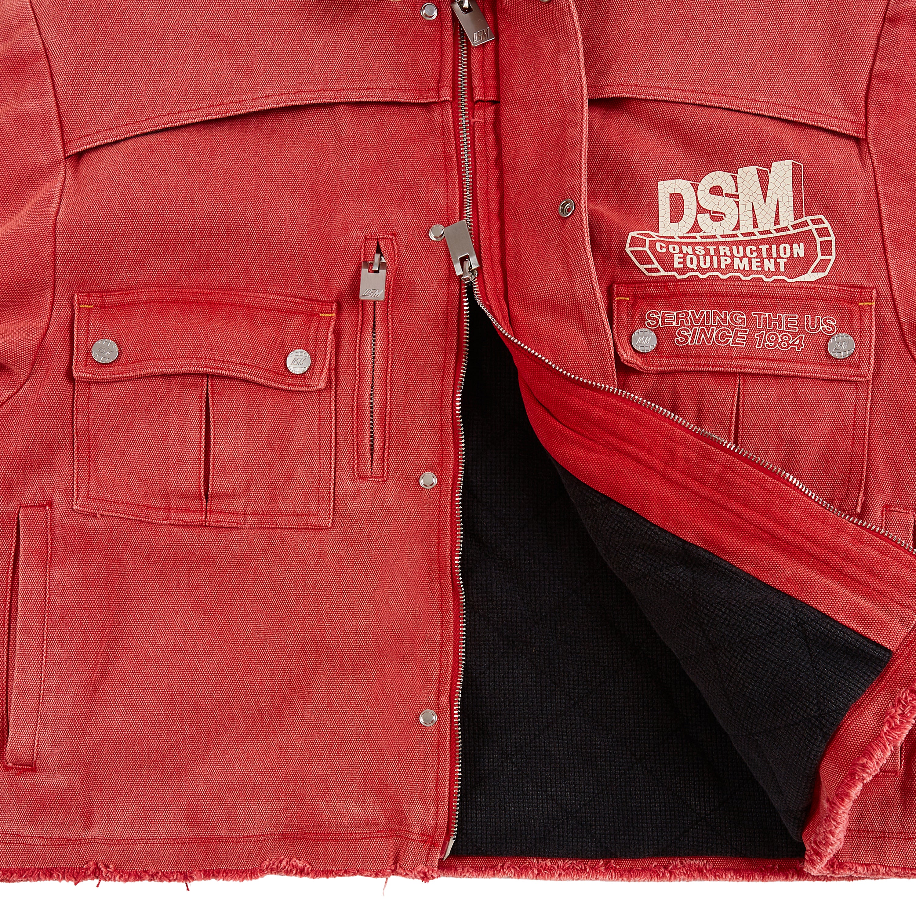 Hopkins Construction Jacket | Washed Red – Capsule NYC