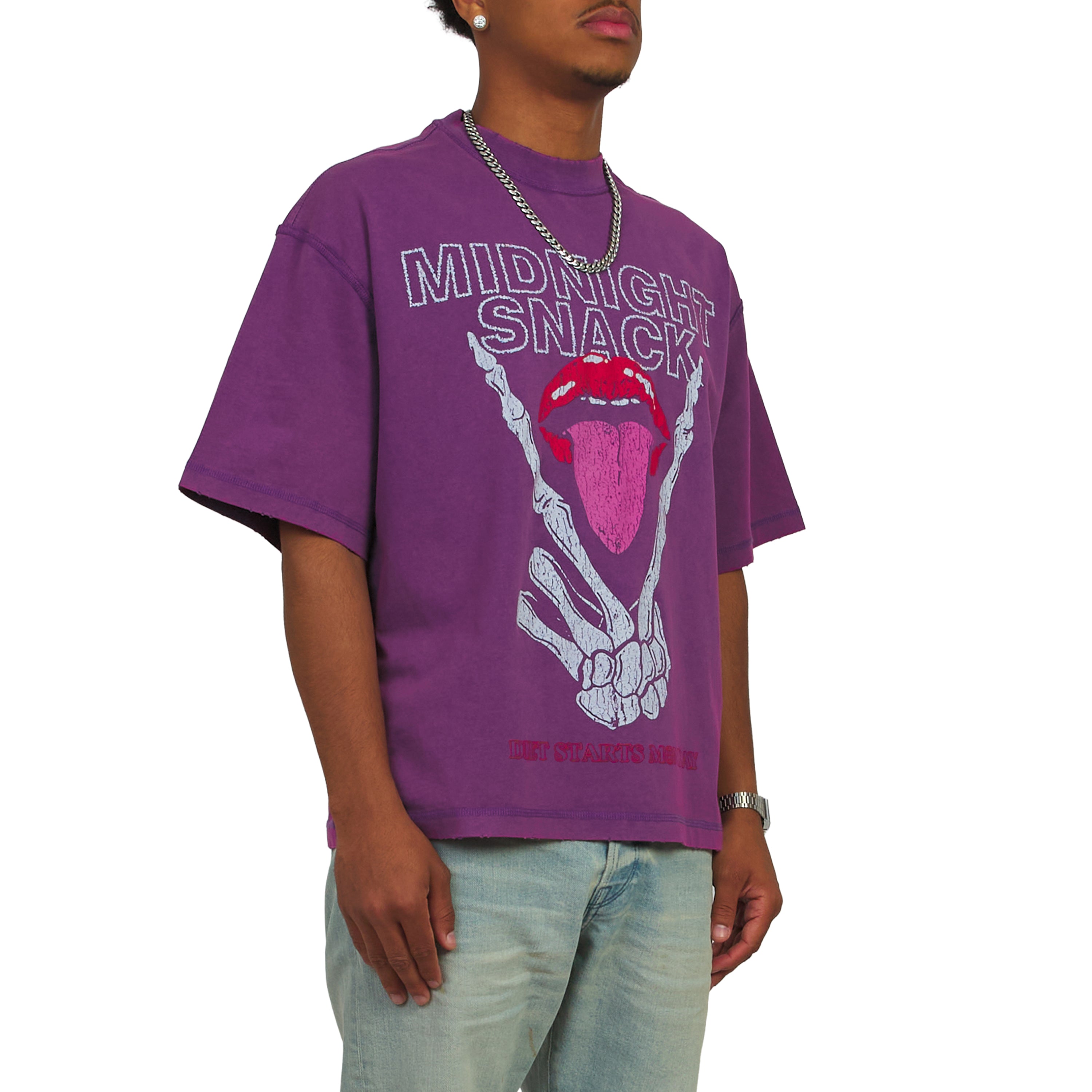 Midnight Snack Tee | Washed Purple – Capsule NYC