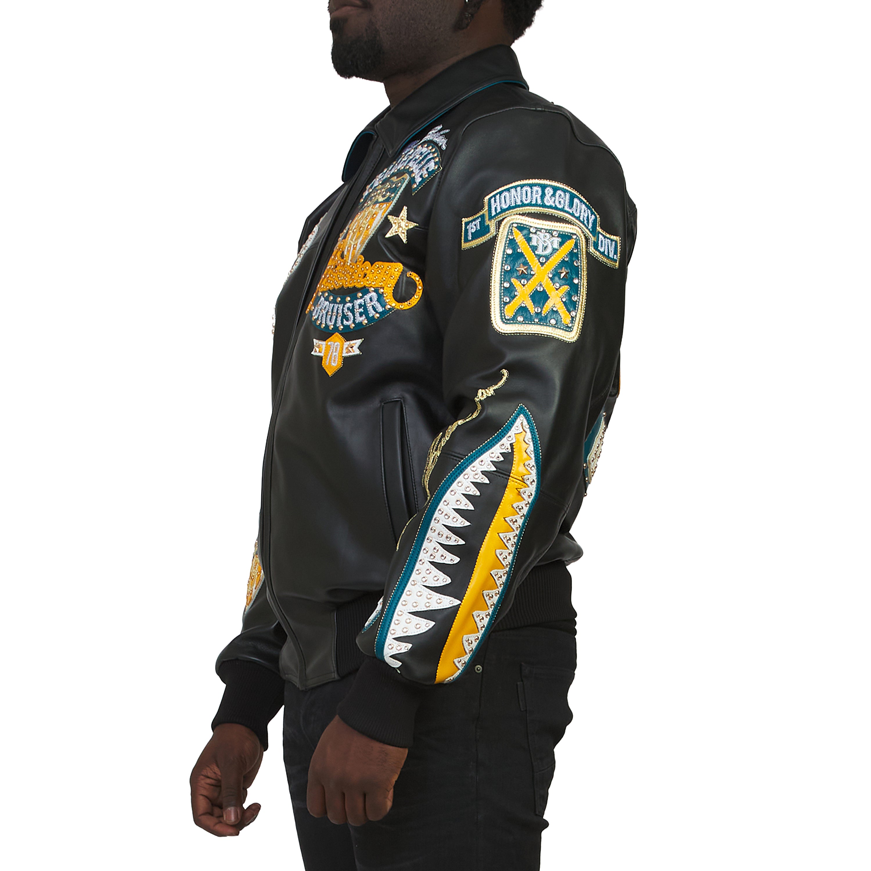 American Bruiser Jacket | Black/Teal/Maize/White – Capsule NYC