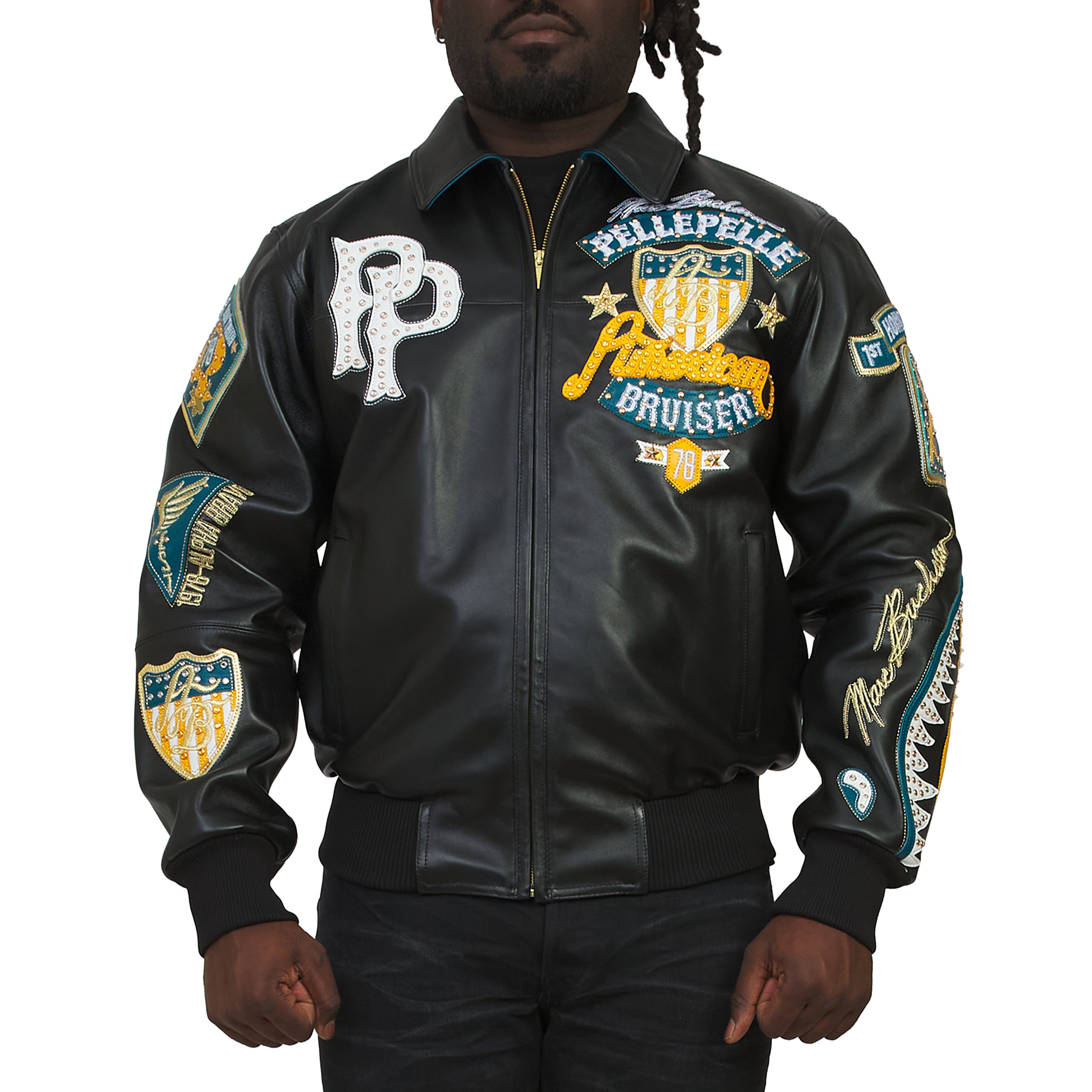 American Bruiser Jacket | Black/Teal/Maize/White – Capsule NYC