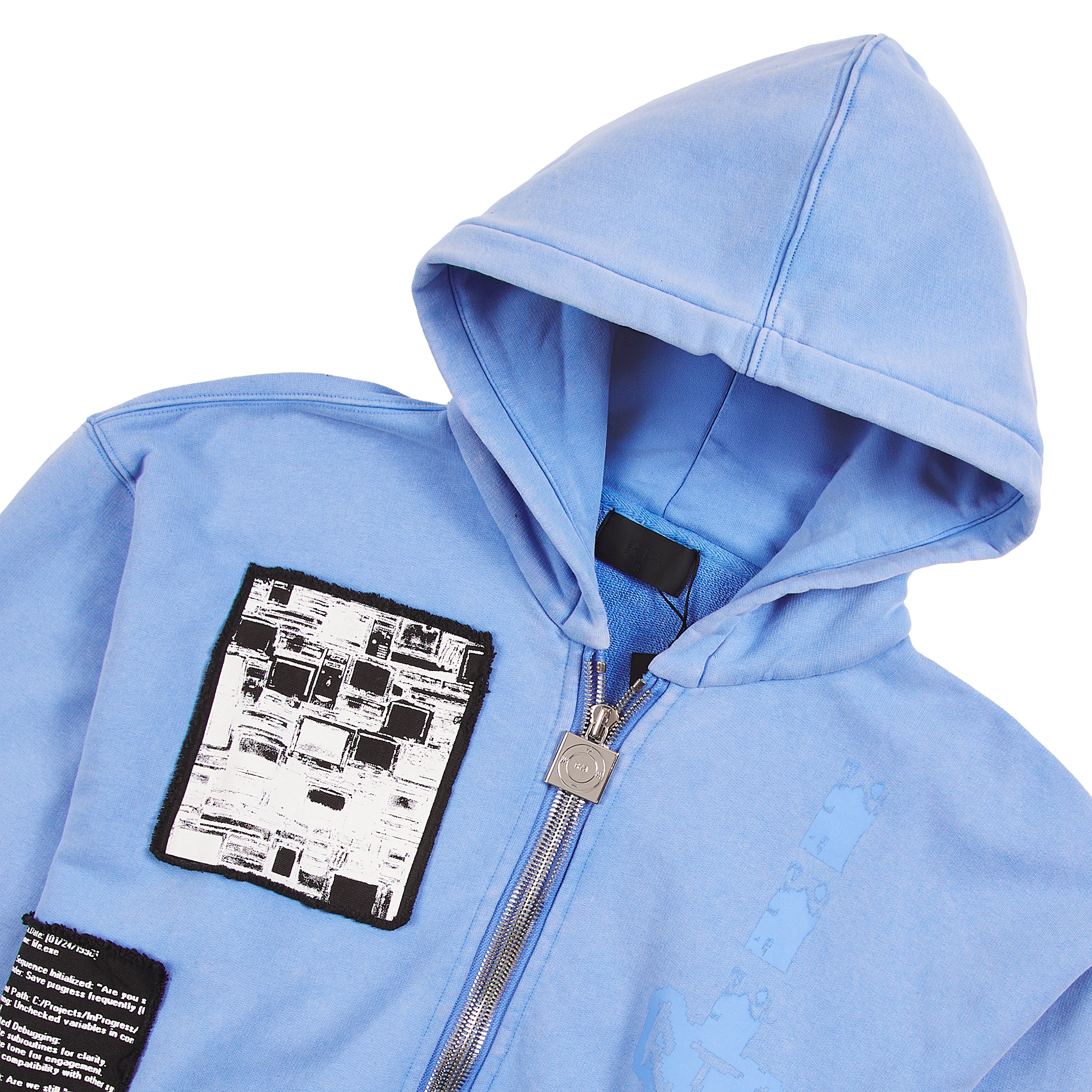 Zev Digital Patch Hoodie | Blue – Capsule NYC