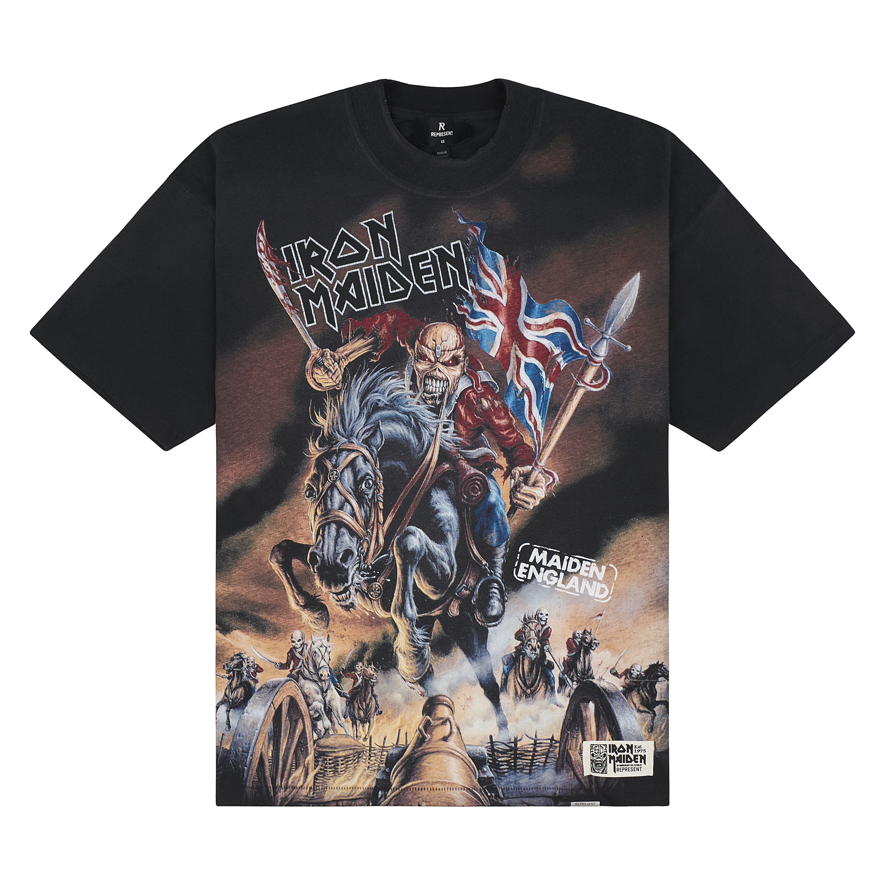 Iron Maiden Steed Tee | Stained Black – Capsule NYC