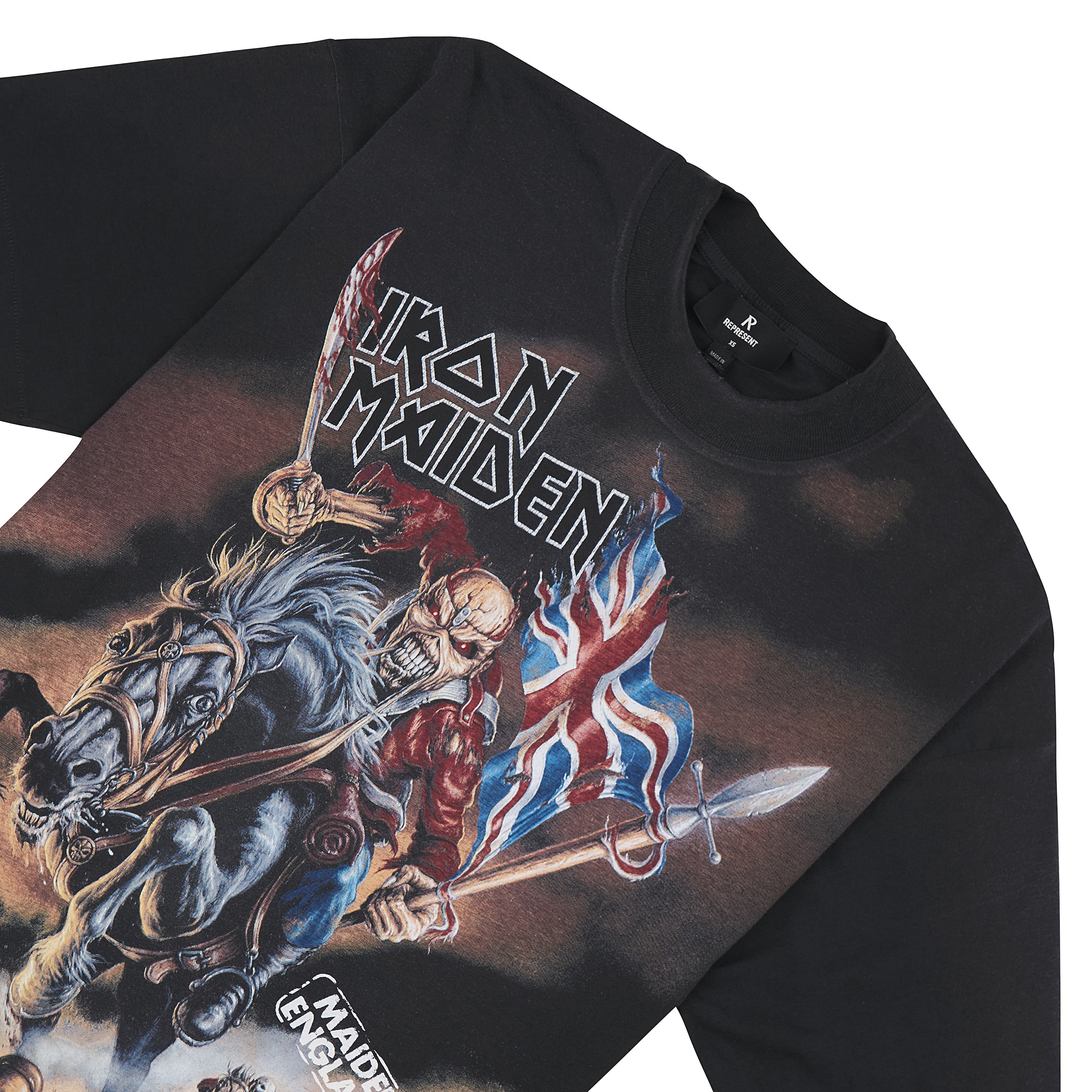 Iron Maiden Steed Tee | Stained Black – Capsule NYC