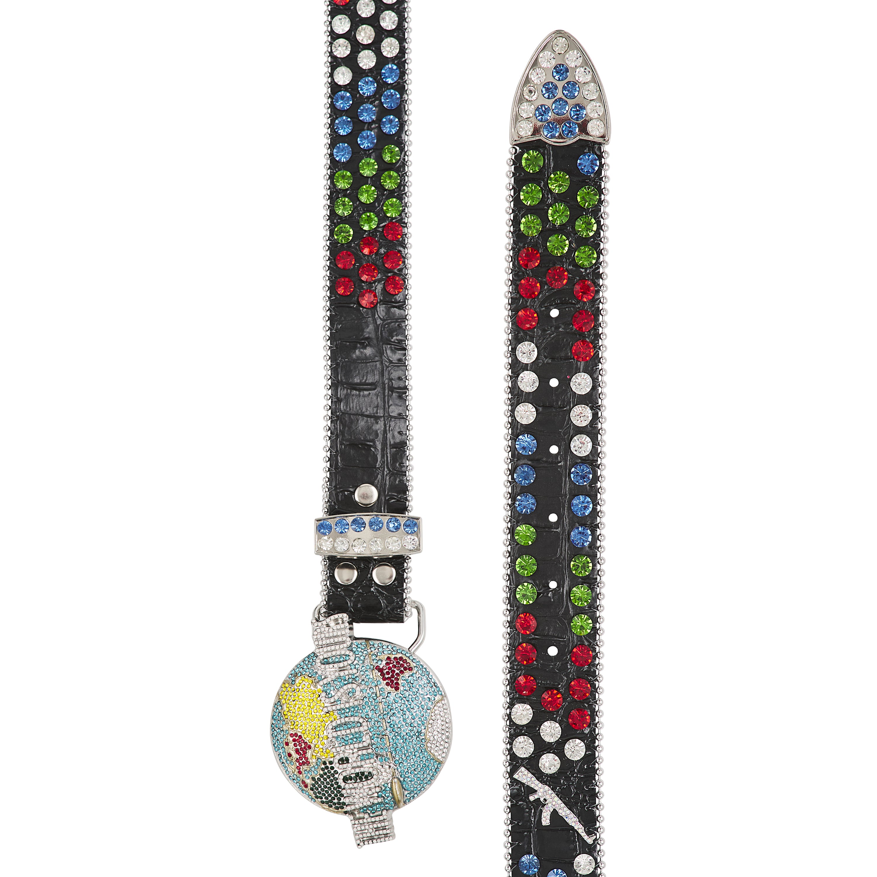 Gleaming Gem Belt Crystal Gem Embellished Buckle Belt - Black | Boston Proper main image 4
