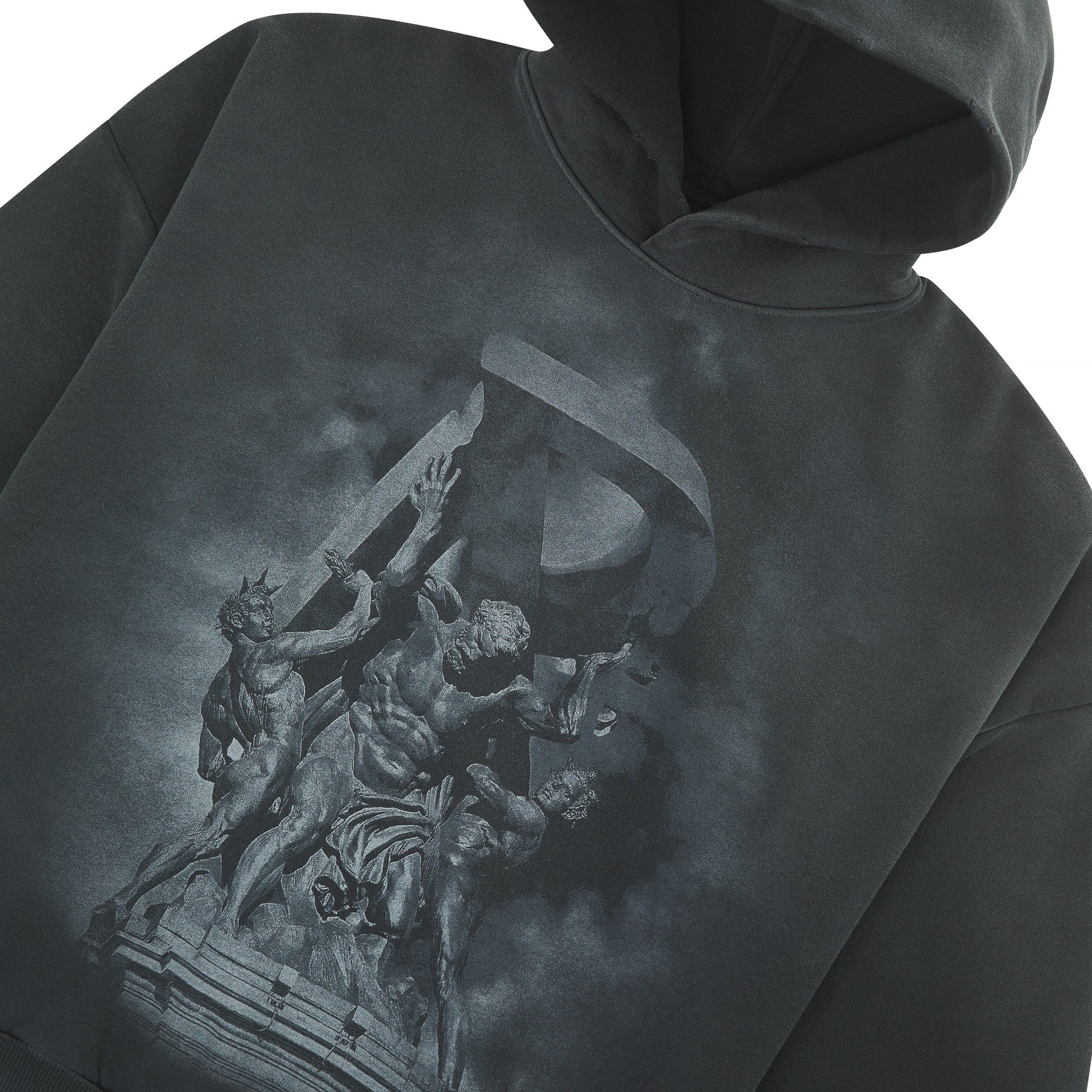 Atlas Hoodie | Stained Black – Capsule NYC