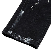 Clayton Distressed Charcoal Paint Denim - Capsule NYC