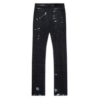 Clayton Distressed Charcoal Paint Denim - Capsule NYC