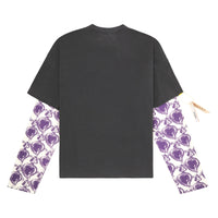 Fumi Script Double Tee | Black/Purple - Capsule NYC