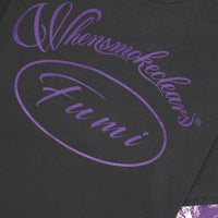 Fumi Script Double Tee | Black/Purple - Capsule NYC