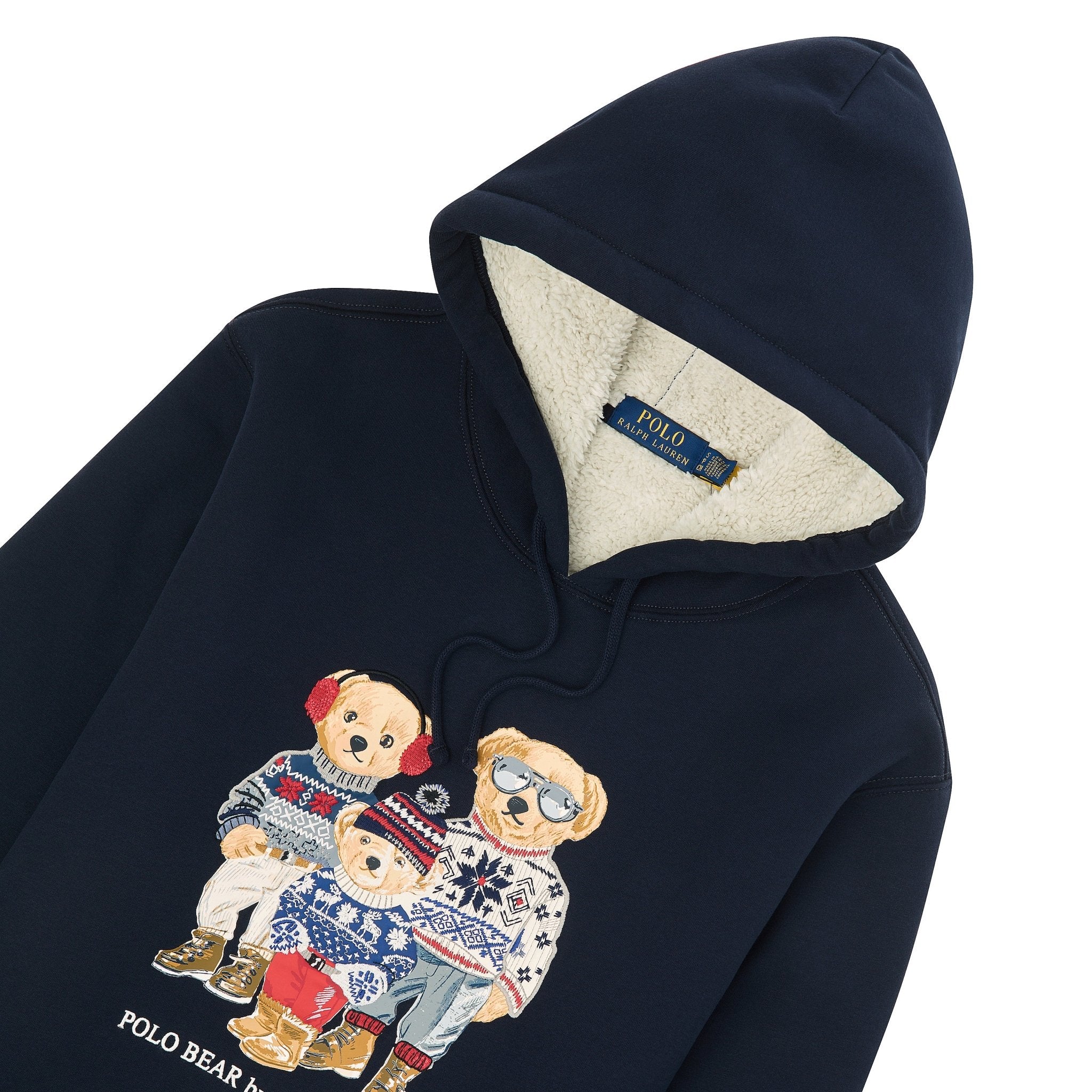 Medium newest Polo bear hoodie with Polo socks.