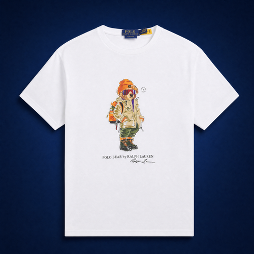 Backpack Bear Tee | White