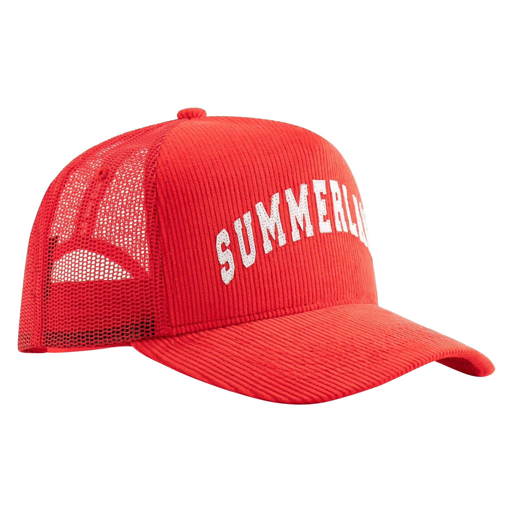 Summerland Corduroy Trucker Hat | Cherry – Capsule NYC