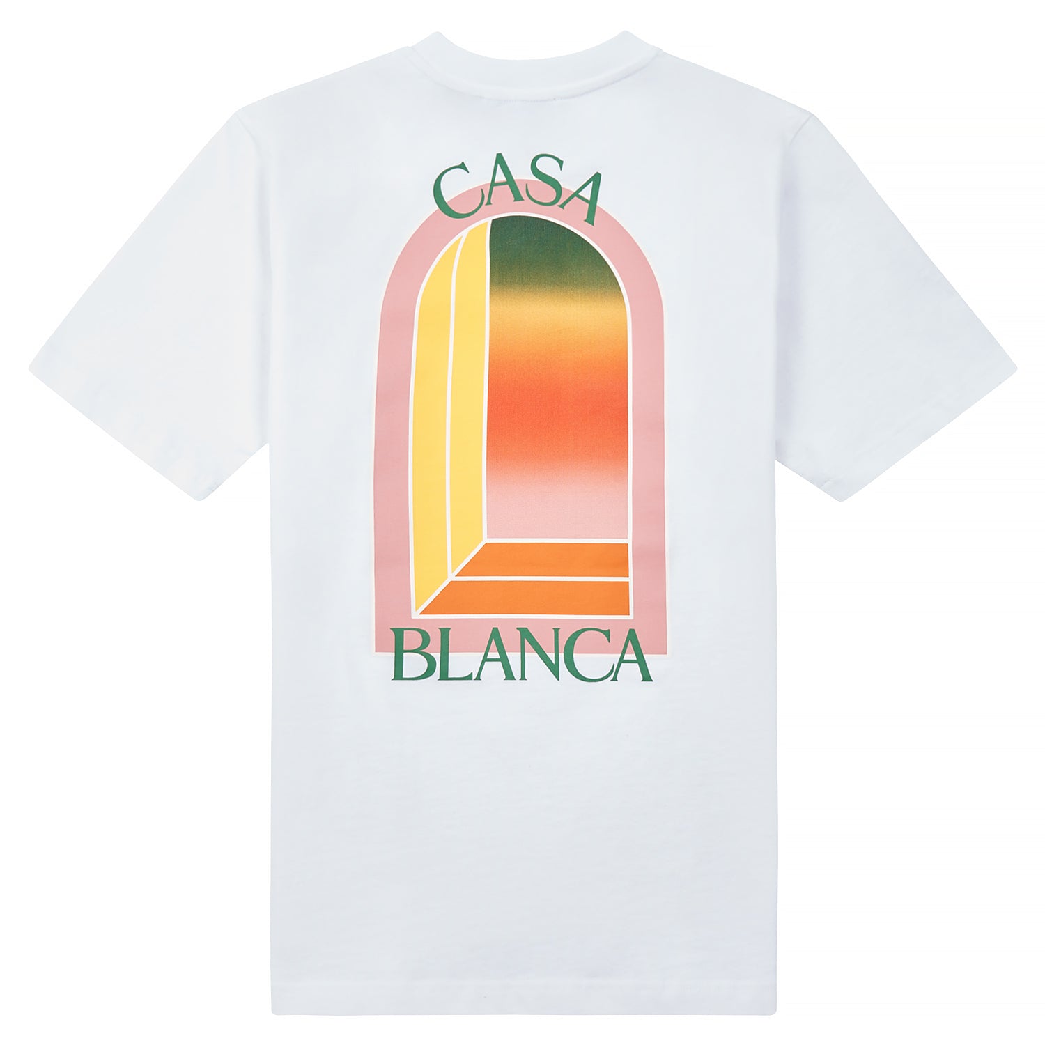 Gradient Arch Logo Tee | White – Capsule NYC