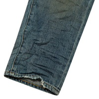 Indigo Vintage Distress Crop Denim - Capsule NYC