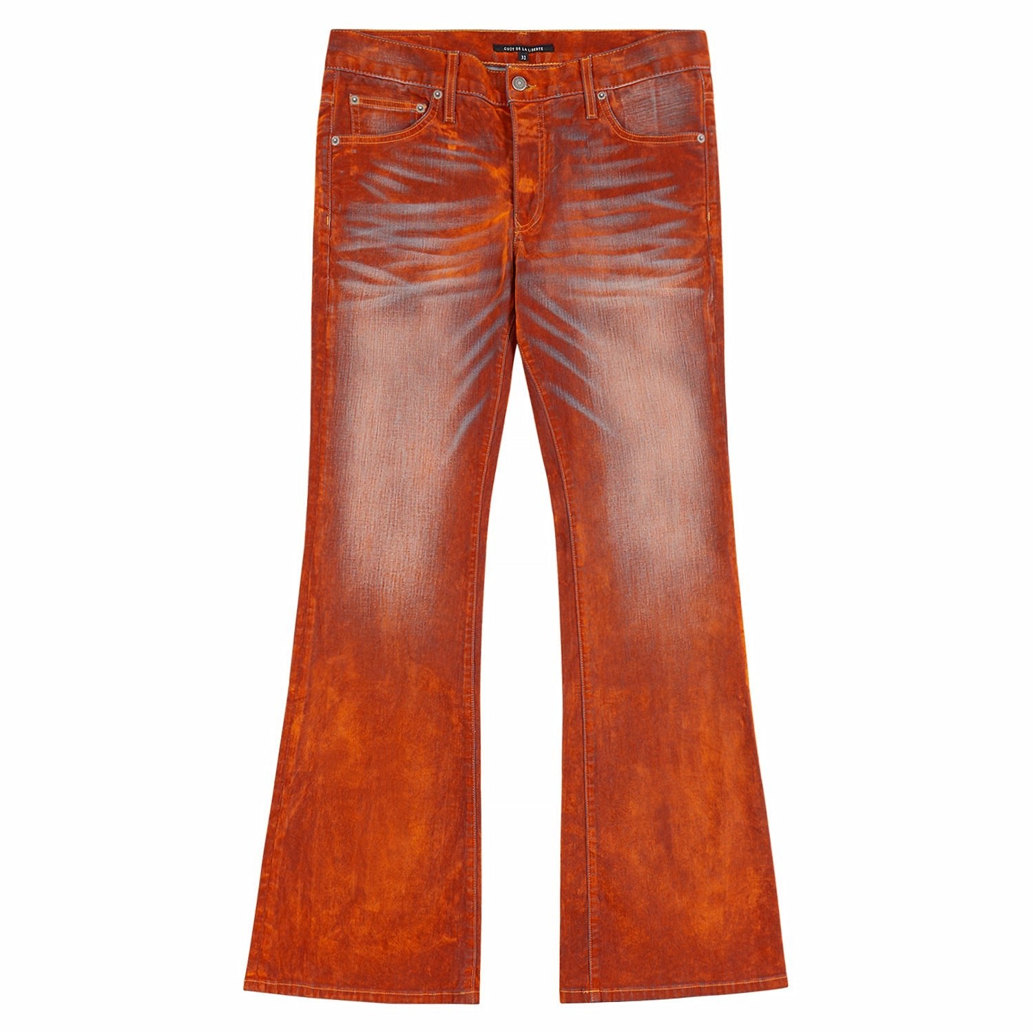 Jimmy Velvet Flare Denim  De Niro Orange – Capsule NYC