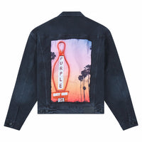 Purple X Blue Sky Denim Jacket | Orange - Capsule NYC
