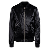 Ragnar Satin Bomber Jacket | Black - Capsule NYC