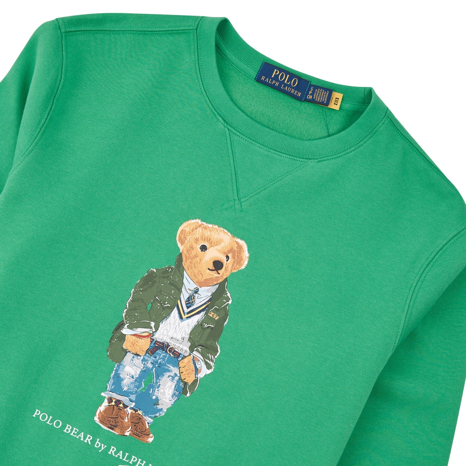 Polo bear sweater green best sale