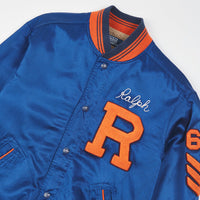 Satin Letterman Jacket | Blue Yacht - Capsule NYC