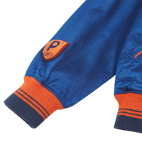 Satin Letterman Jacket | Blue Yacht - Capsule NYC