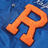 Satin Letterman Jacket | Blue Yacht - Capsule NYC
