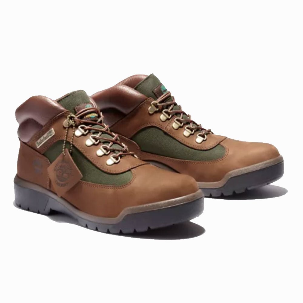 Hiking Boots Brown And Green Timberland Field Boots Waterproof