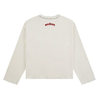 Studded Star Head L/S Tee | Ivory/Burgundy