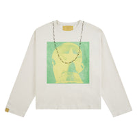 Studded Star Head L/S Tee | Ivory/Lemon