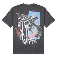 Collage Tee | Washed Black