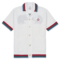 Sporty Crochet Shirt | White