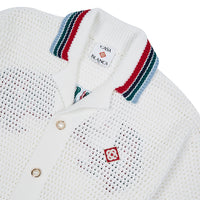 Sporty Crochet Shirt | White
