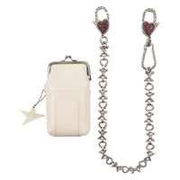 XOXO Wallet Chain | Silver Tone/Red