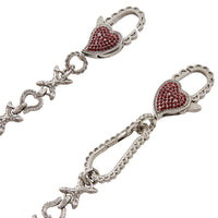 XOXO Wallet Chain | Silver Tone/Red