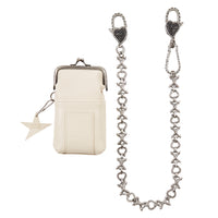 XOXO Wallet Chain | Silver Tone/Black