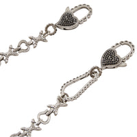 XOXO Wallet Chain | Silver Tone/Black