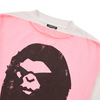 Mad Face Handprinting Tee | White/Pink