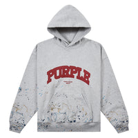 Crackle Paint Hoodie | Heather