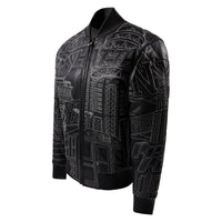 NYC Boro Quilted Jacket | Black/White